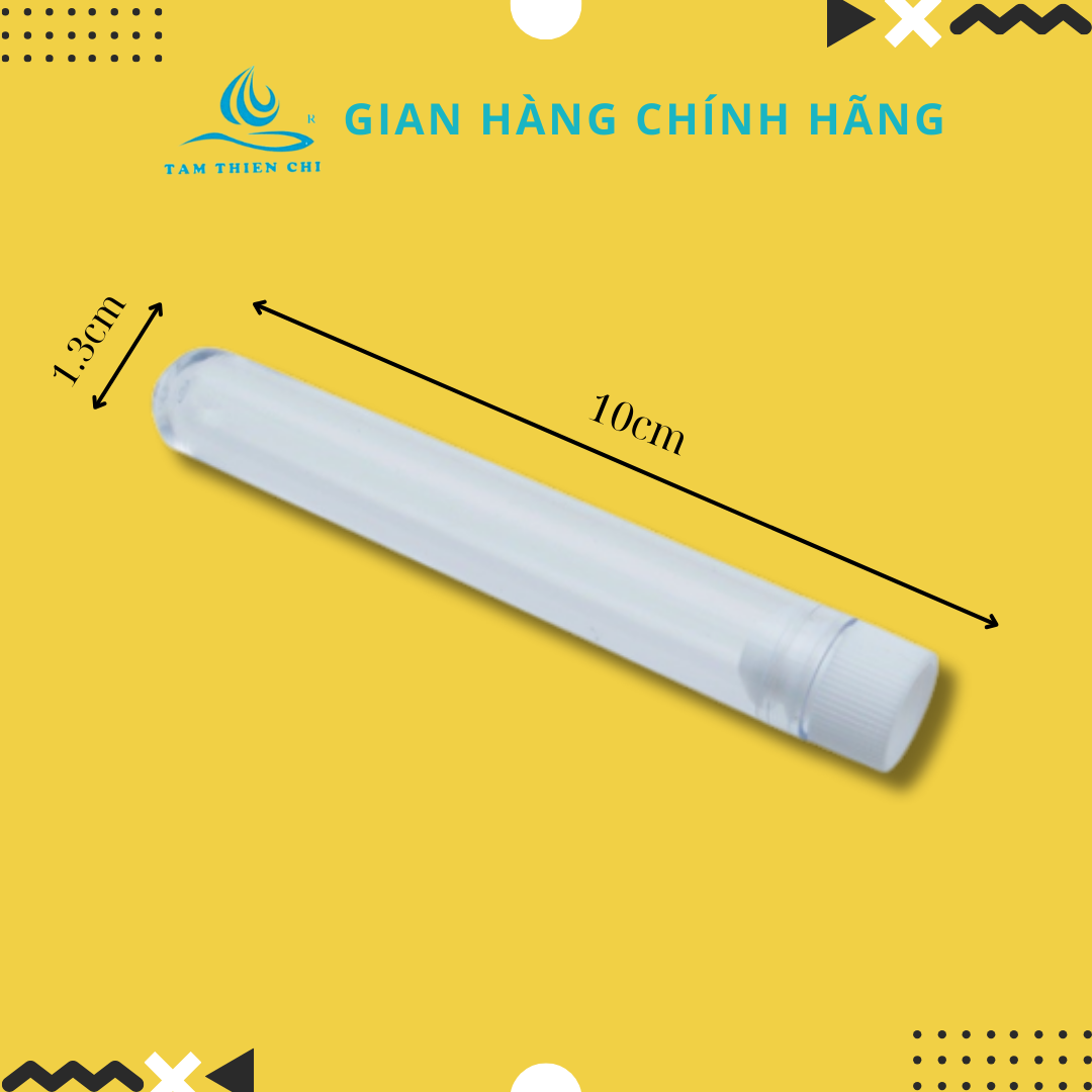 Ống đựng chổi chải mi (không kèm cây chải) ống nghiệm PS 7ml có nắp không nhãn túi 50 cái Tâm Thiện Chí