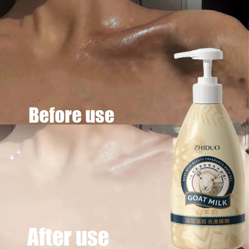 Sữa tắm dê sữa tắm trắng da sữa tắm tẩy tế bào chết 500ml làm trắng và dưỡng ẩm giảm mụn lưng