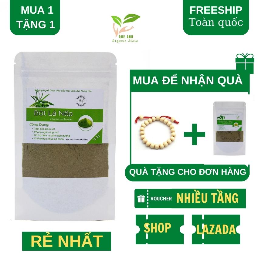 Bột lá dứa nguyên chất sấy lạnh QA Organic 100g bột lá nếp làm bánh