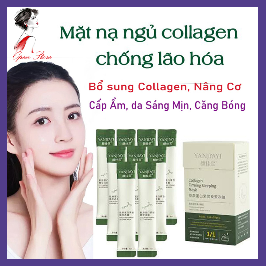 [HCM][5 GÓI] Mặt Nạ Ngủ Collagen YANJIAYI Mặt Nạ Thạch Collagen Nâng Cơ Mặt Cấp Ẩm Dưỡng Da Sáng Mịn Tái Tạo Làn Da Chống Lão Hóa Làm Trắng Da Mặt Phù Hợp Với Mọi Loại Da OPEN STORE
