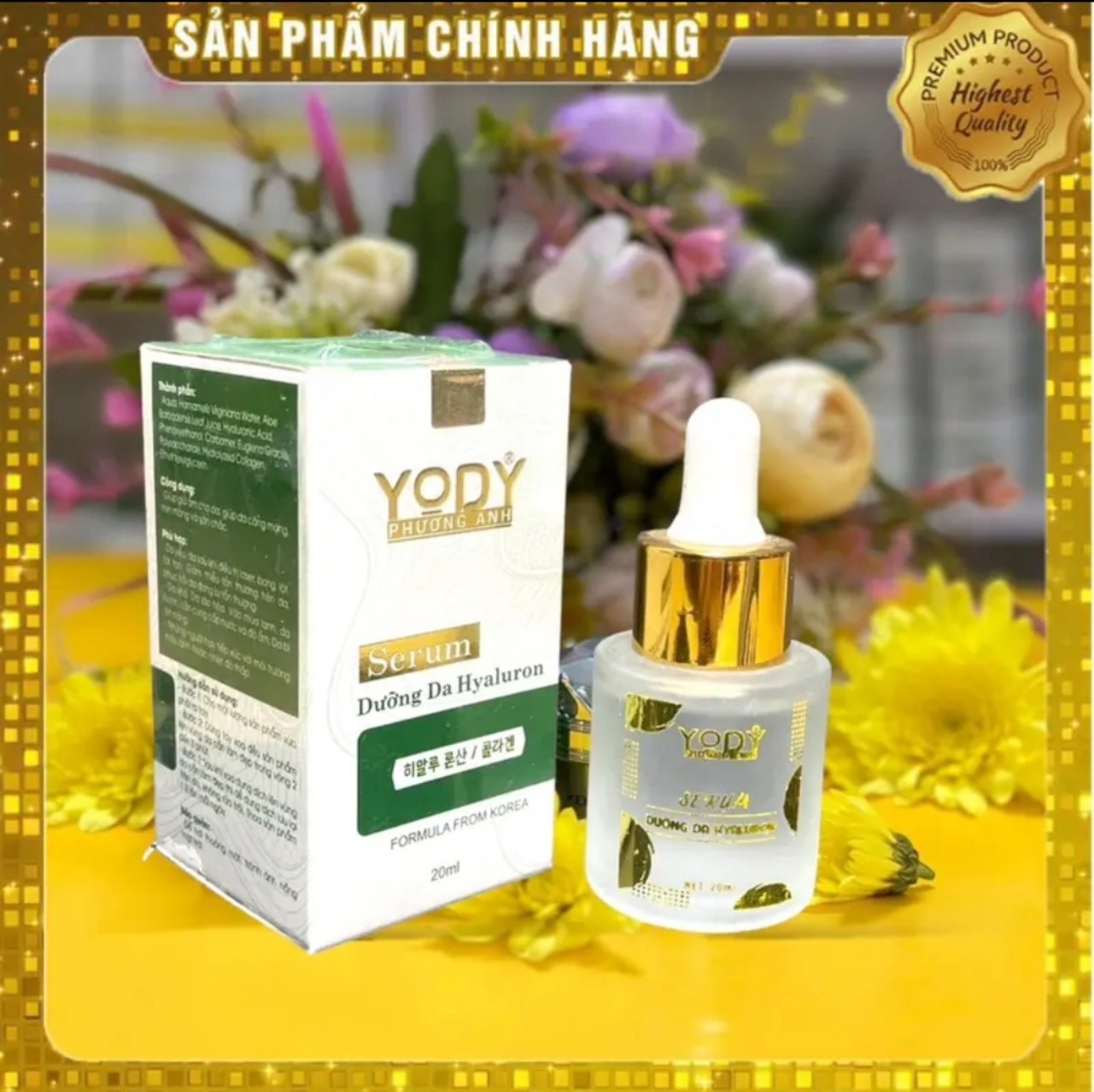 Serum dưỡng trắng da Phương Anh Yody White 20ml - phục hồi, căng bóng, cấp ẩm da