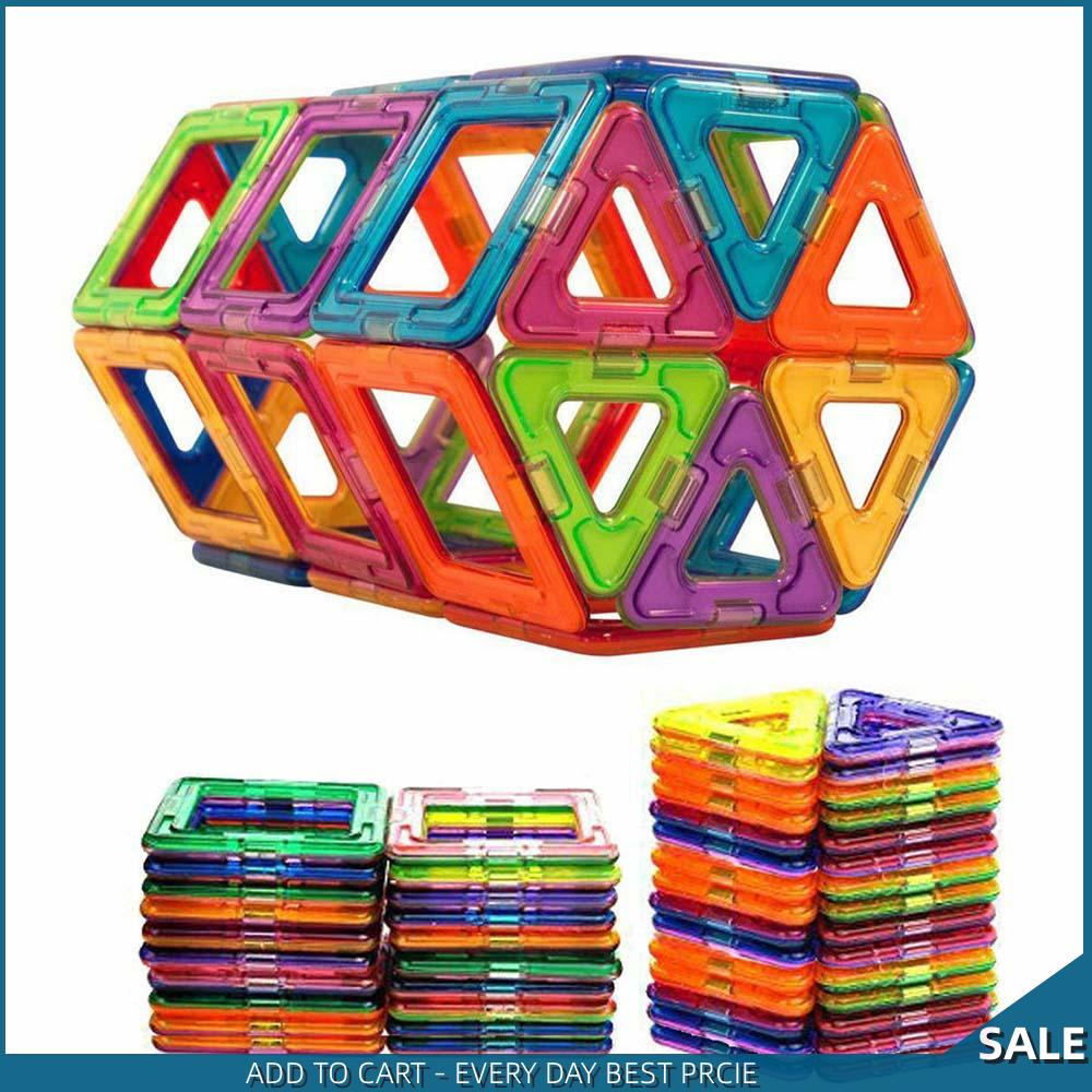 【SN SÀNG】 50/100 Cái 3D DIY Magnetic-toys Khối xây dựng Bộ xếp gạch Trẻ em Trẻ em Bộ đồ chơi giáo dục Đồ chơi từ tính Đồ chơi giáo dục cho trẻ em