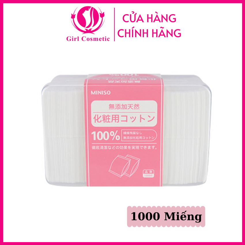Bông tẩy trang Miniso 1000 miếng