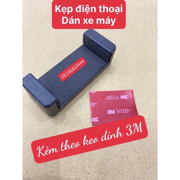 Kẹp điện thoại dán mặt đồng hồ + keo 3m dán xe máy, dán nhiều vị trí trên xe