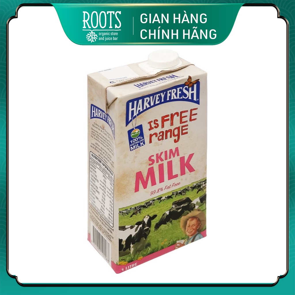 Sữa Tiệt Trùng Tách Béo, Skim Milk, 99.8% Fat Free 1L