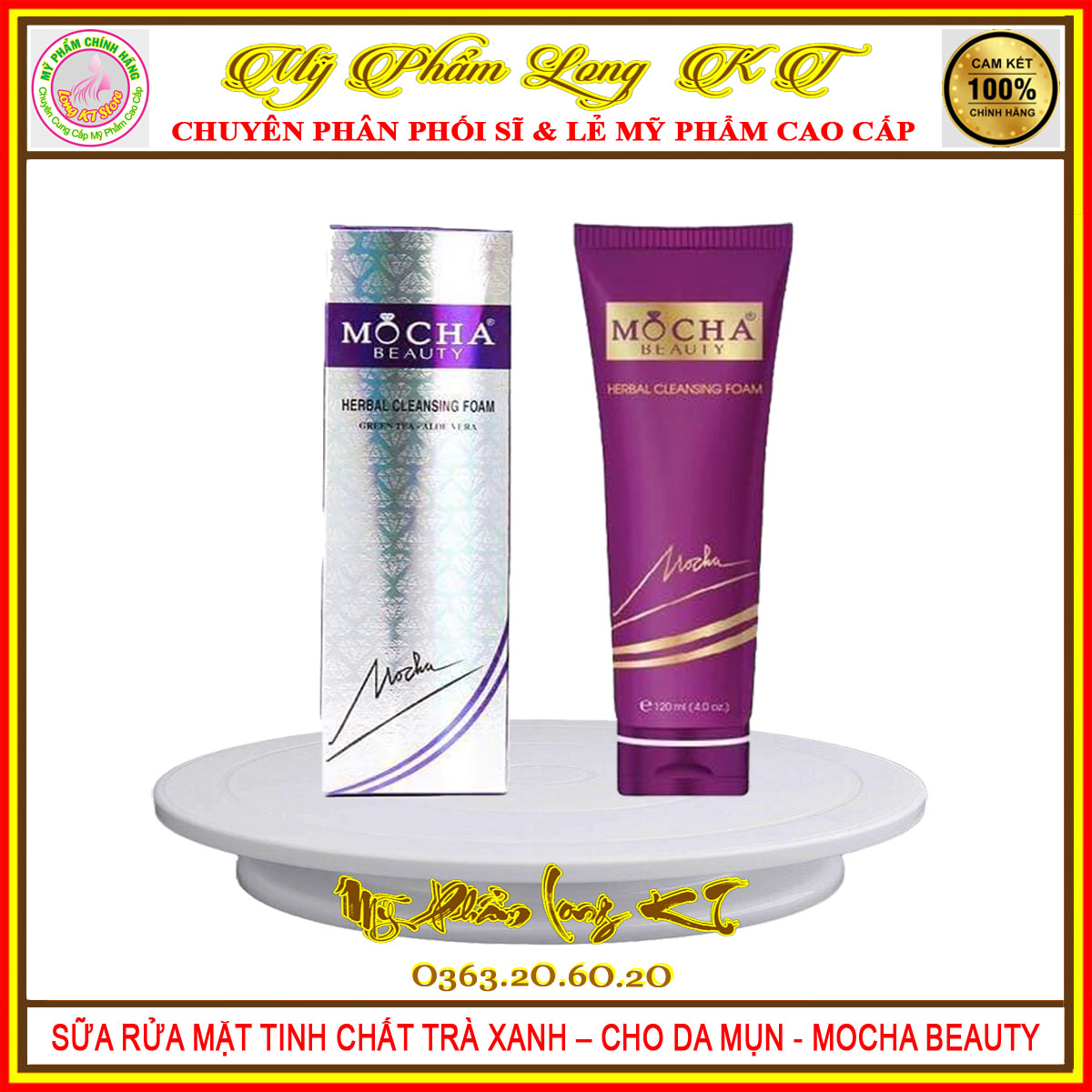 SỮA RỬA MẶT TINH CHẤT TRÀ XANH  VÀ NGHỆ TƯƠI NANO DÀNH CHO DA MỤN - MỸ PHẨM MOCHA BEAUTY