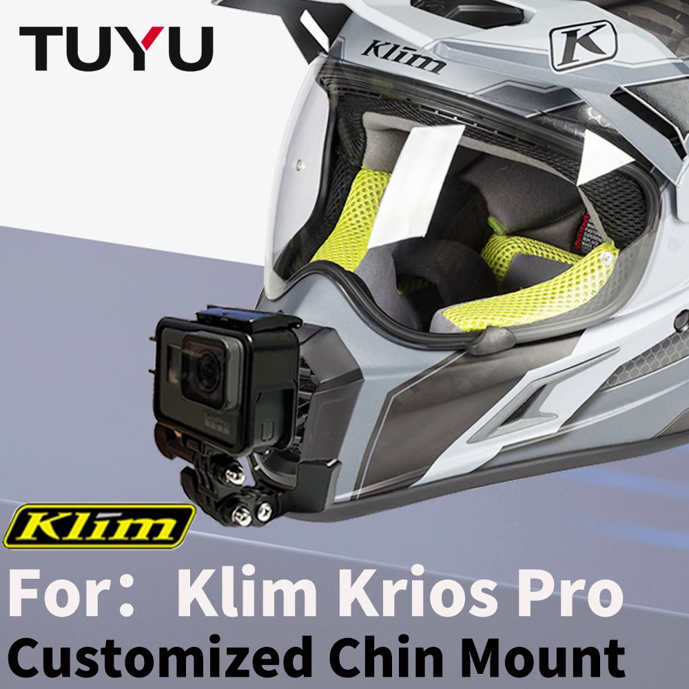 Tuyu tùy chỉnh CNC nhôm klim krios Pro Mũ bảo hiểm cằm gắn kết cho GoPro Max anh hùng 10 9 insta360 một RS DJI Yi Phụ Kiện máy ảnh