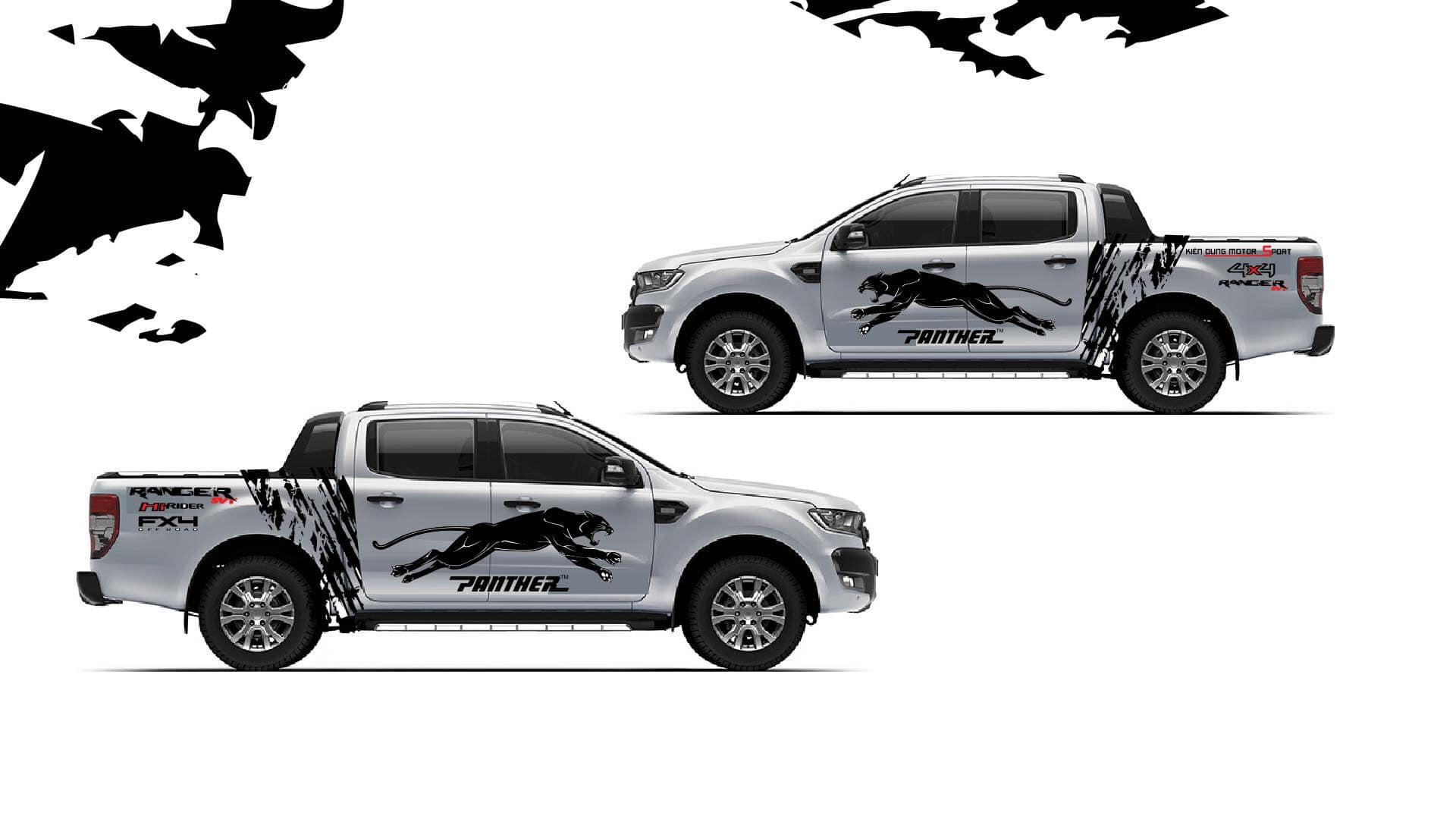 Tem Dán Xe Bán Tải Ford Ranger Sói