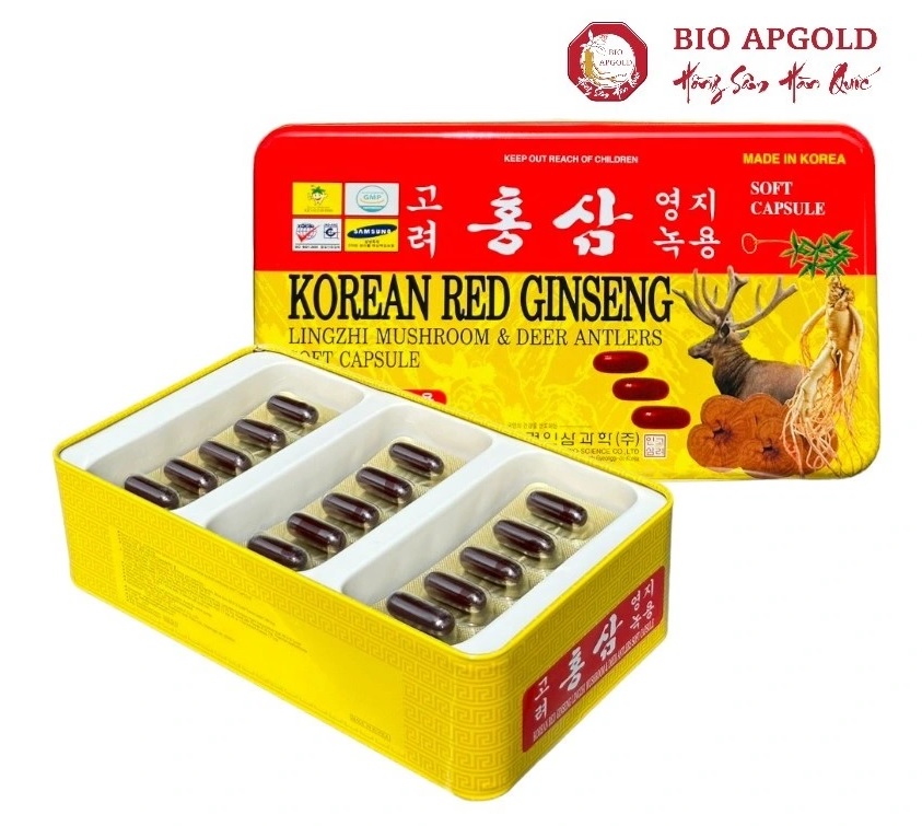 Viên đạm hồng sâm linh chi nhung hưu hàn quốc cao cấp 60 viên