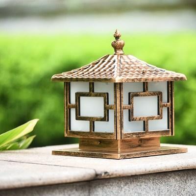 Đèn trụ cổng - đèn ngoài trời mạ đồng cao cấp ROYAL D300mm - kèm bóng LED tiết kiệm điện