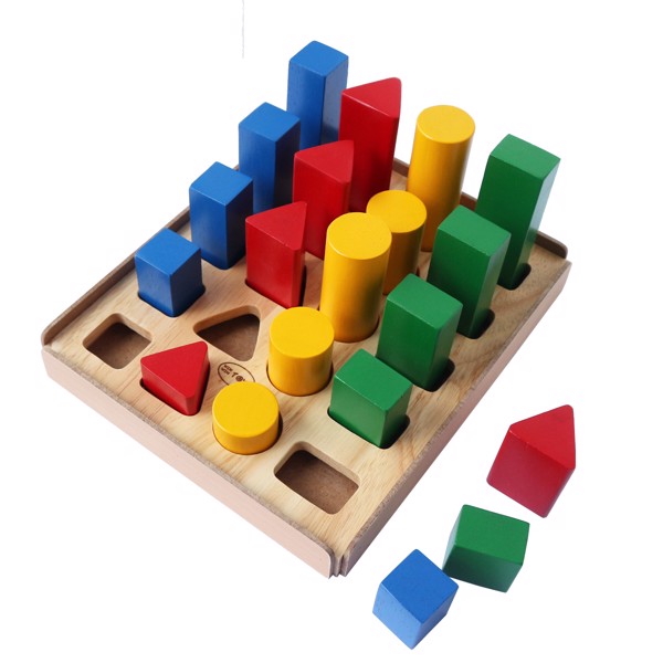 HCMBộ đồ chơi xếp hình khối bằng gỗ cho bé Trò xếp hình bằng gỗ hình khối