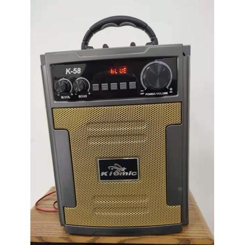 Loa bluetooth karaoke kiomic k58 mới kèm 1 mic ko dây - k58 k59