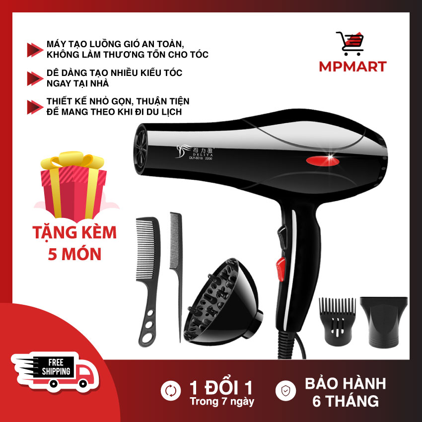 Máy sấy tóc gió 2 chiều nóng lạnh DELIYA 2200w-Phù hợp mọi kiểu tóc, máy sấy tóc, máy sấy tóc công suất lớn, máy sấy tóc mini, máy sấy tóc tạo kiểu, Máy sấy tóc XL2200, Máy Sấy Tóc 2 Chiều