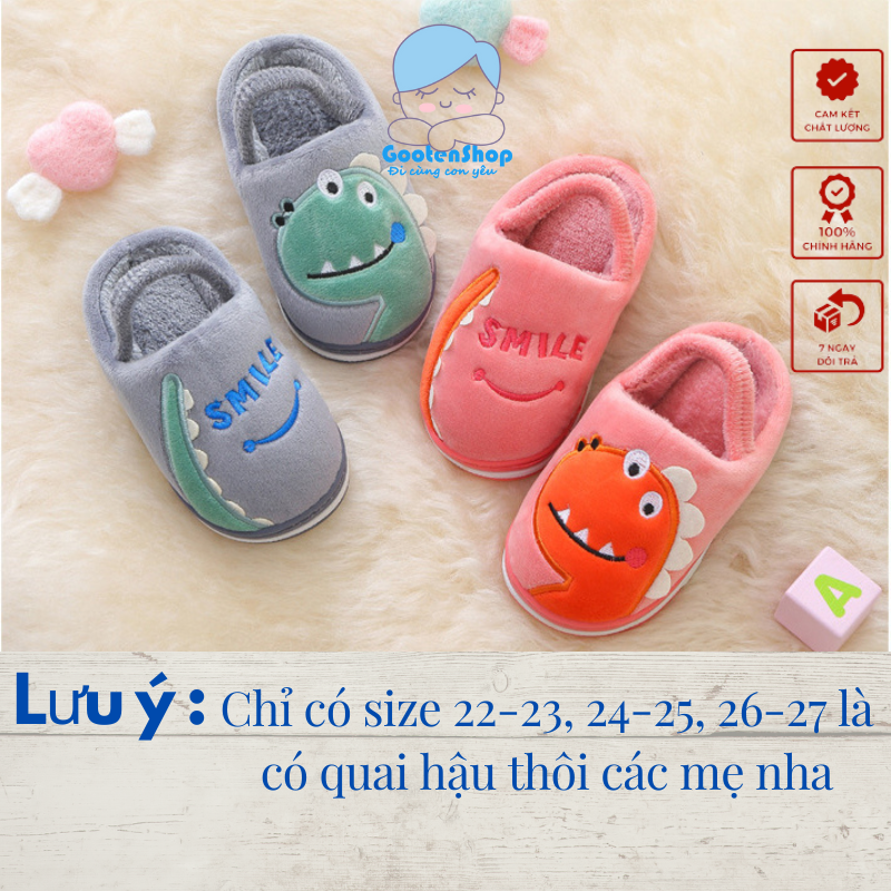 Dép đi trong nhà lót lông cực ấm chống trơn trượt cho bé DB2