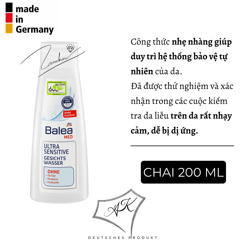 Tẩy trang Balea - hàng nội địa Đức - sạch sâu, thông thoáng lỗ chân lông