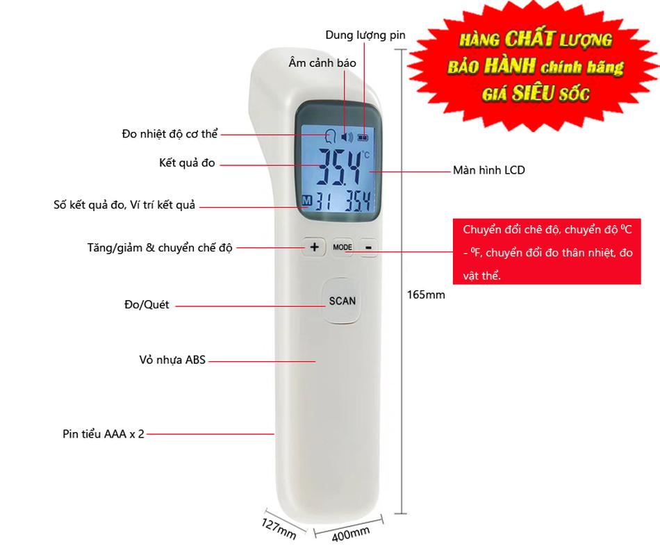 Máy đo nhiệt kế điện tử hồng ngoại cho bé CK- T1803