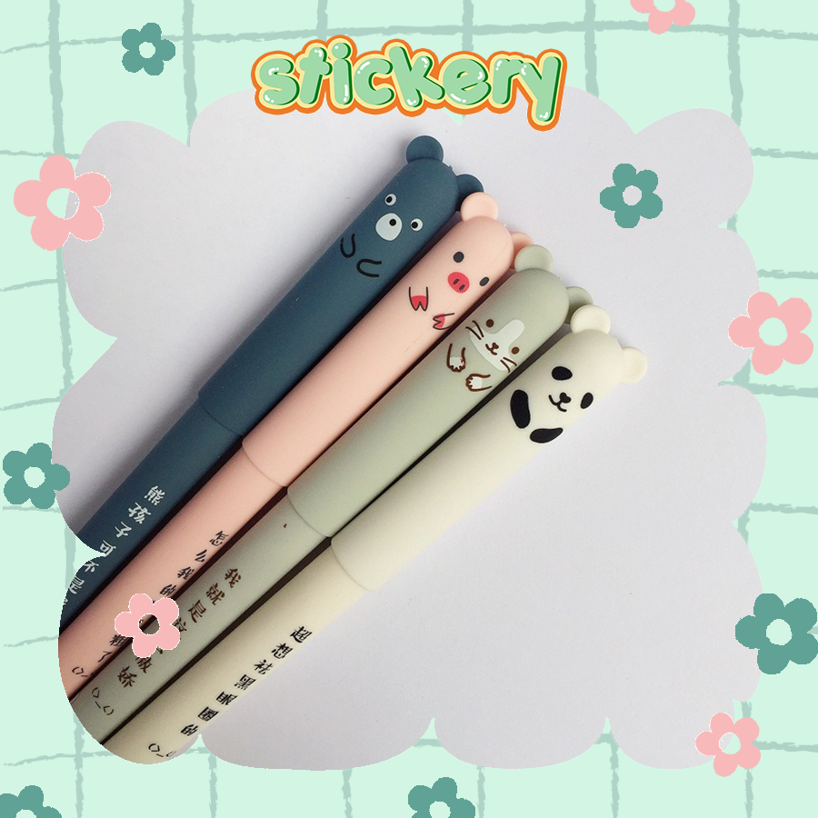 Bút gel panda dễ thương xoá được- ngòi 0.35mm- STICKERY