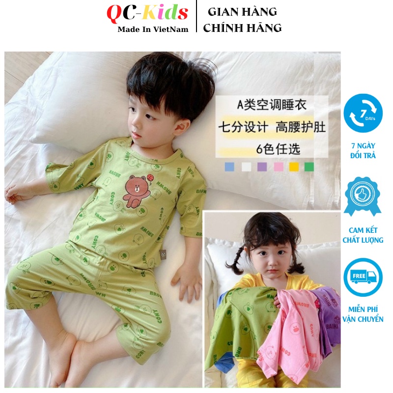Bộ quần áo thu đông dài tay trẻ em chất thun lạnh in 3D cho bé trai và gái 8-18kg