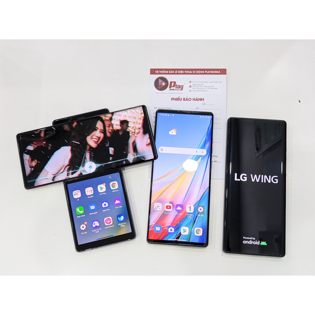 Điện thoại lg wing 5g 2 màn xoay độc đáo 8/128gb + 256gb likenew 99% zin đẹp kèm sạc lg tại playmobile
