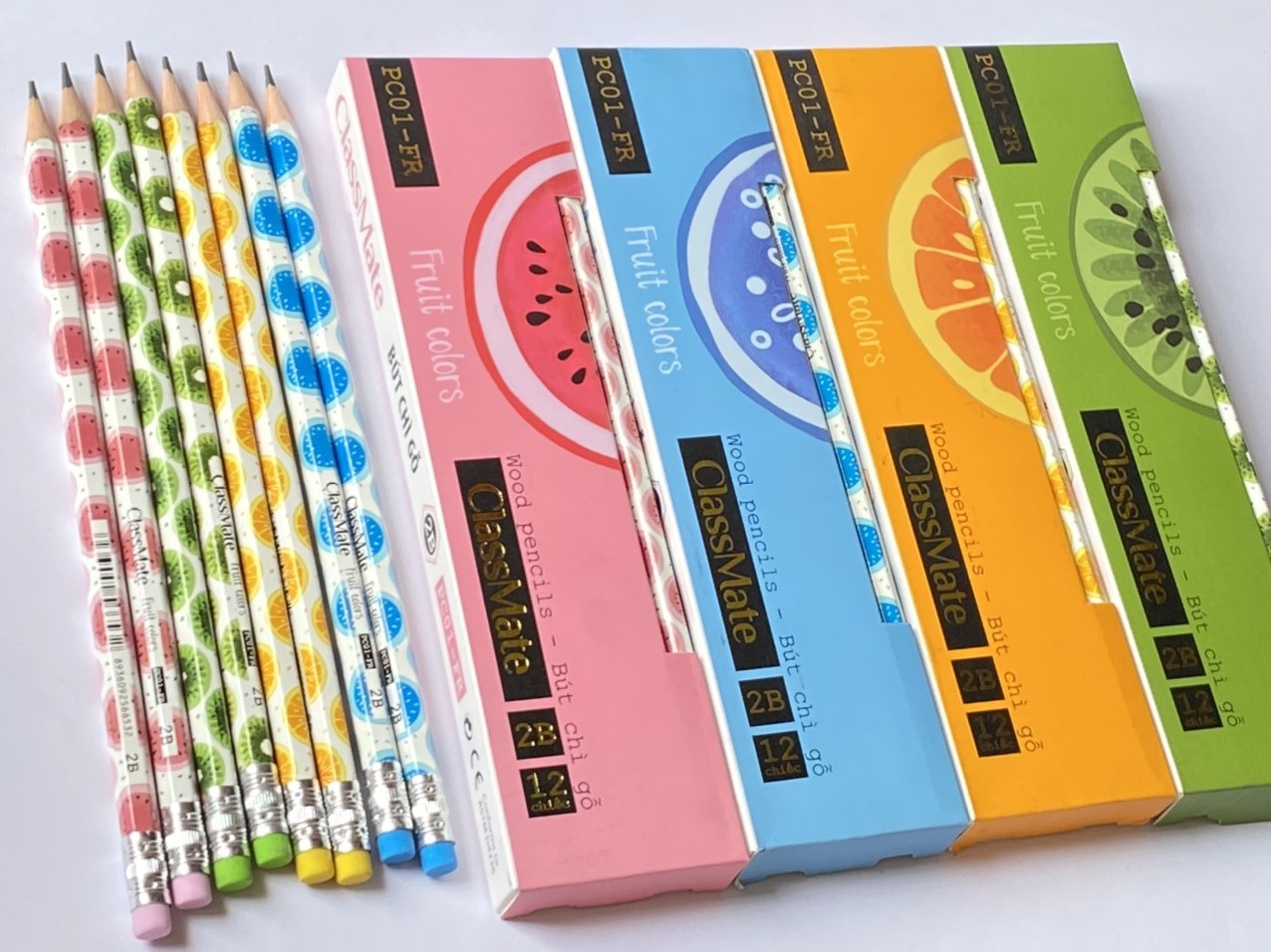 Viết chì gỗ 2b classmate-fruit-hộp 12 cây