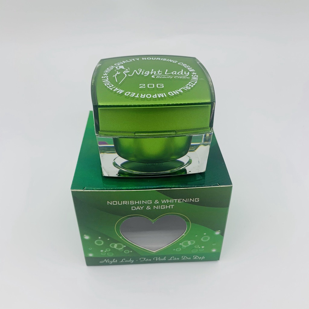 Kem Chuyên Dưỡng Trắng Da Mặt Ngày & Đêm - Night Lady Tim Xanh 20G