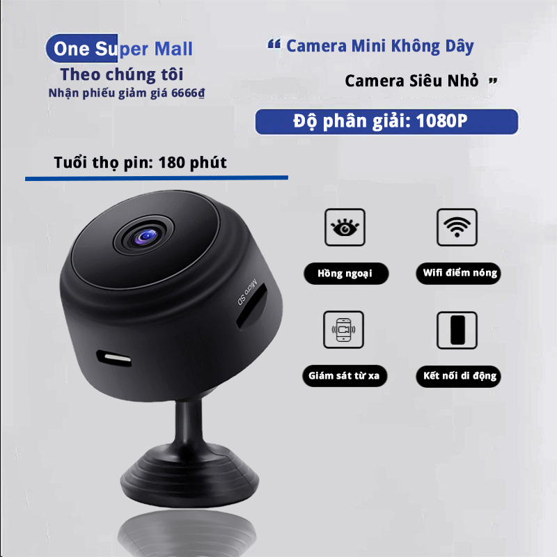 Camera Siêu Nhỏ , Camera Mini Không Dây , Camera hồng ngoại giám sát, có thể nhìn ban đêm rõ nét..Mua Camera Siêu Nhỏ Kết Nối Điện Thoại Hỗ Trợ Âm Thanh Giám Sát An Ninh Gia Đình