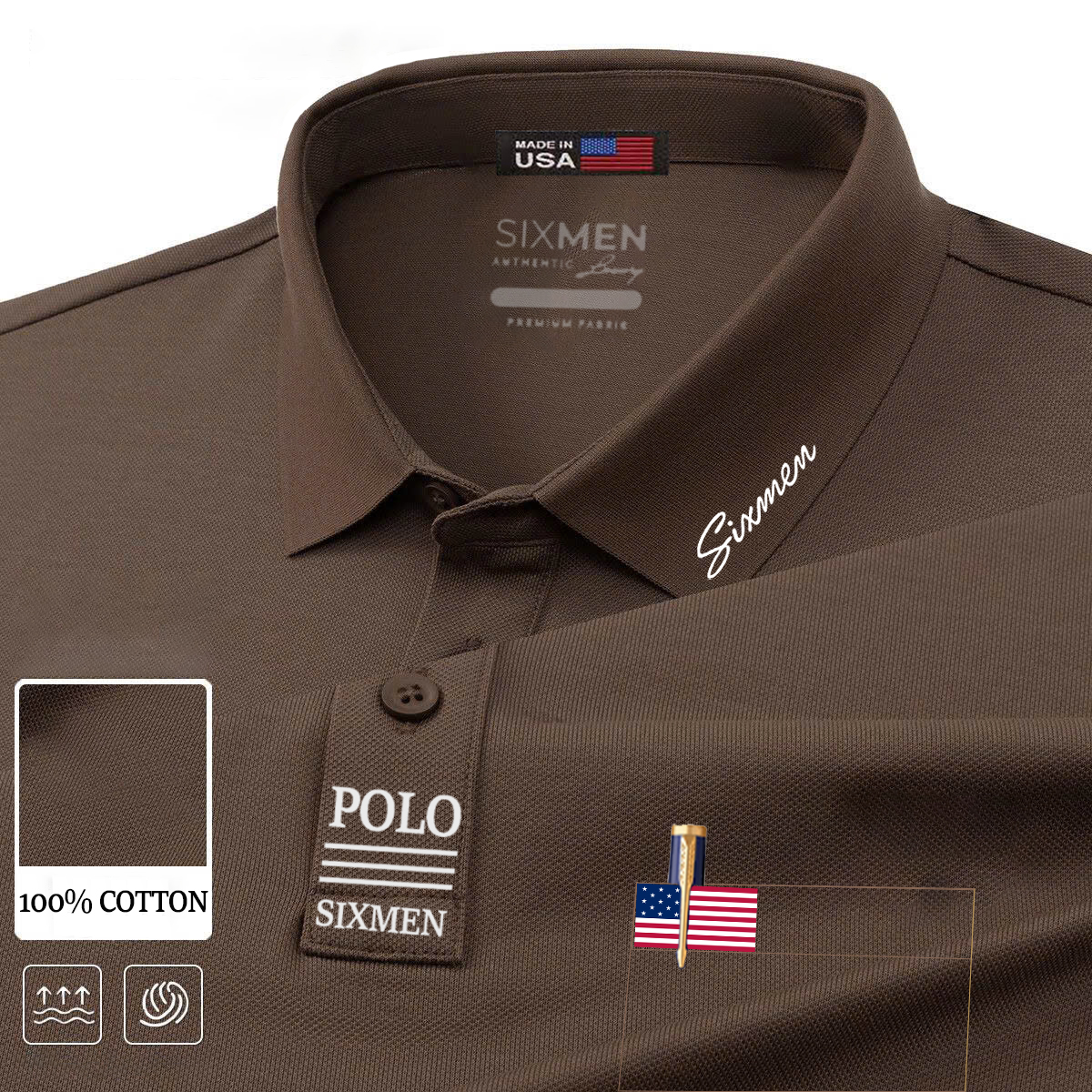 Áo Thun Polo Nam Ngắn Tay USA Mỹ Dòng Cao Cấp Vải Cá Sấu Sang Trọng, Lịch Lãm Quý Ông - TTN16 - 1