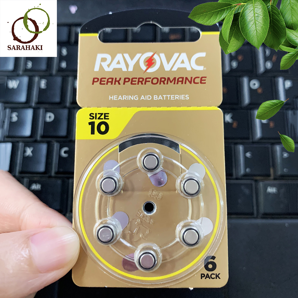 1 vỉ pin máy trợ thính a10 pr536 rayovac chính hãng vỉ 6 viên