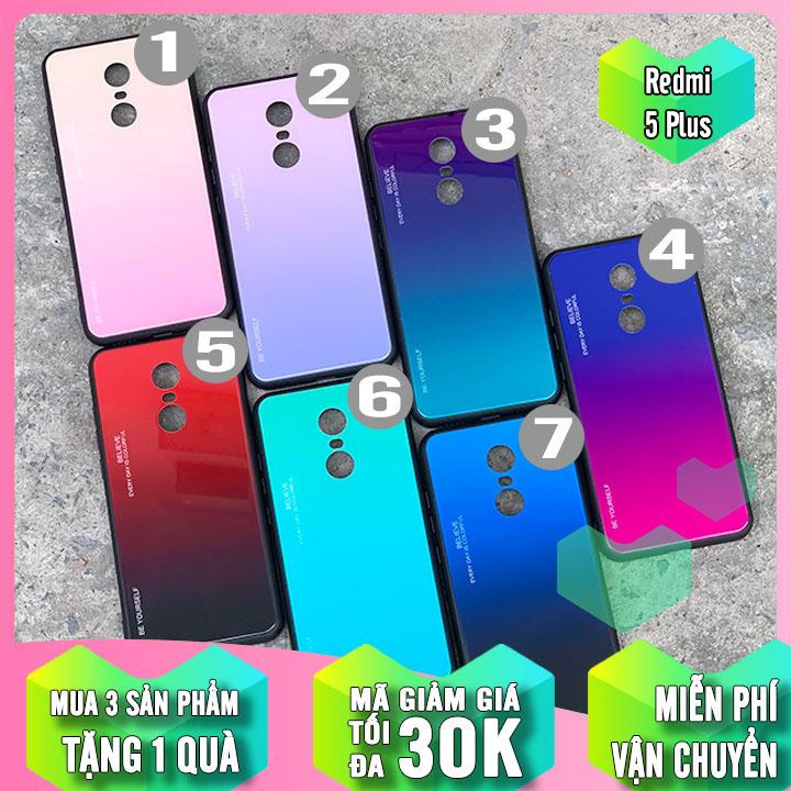 {7 MÀU} Ốp lưng cho Xiaomi Redmi 5 Plus gương cứng 2 màu Ver 2 , viền TPU dẻo đen