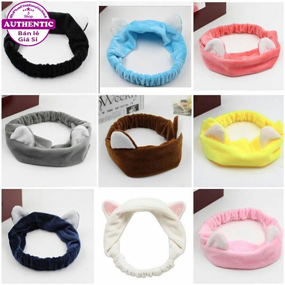 Băng Đô Tai Mèo Rửa Mặt Makeup Co Giãn Siêu Dễ Thương