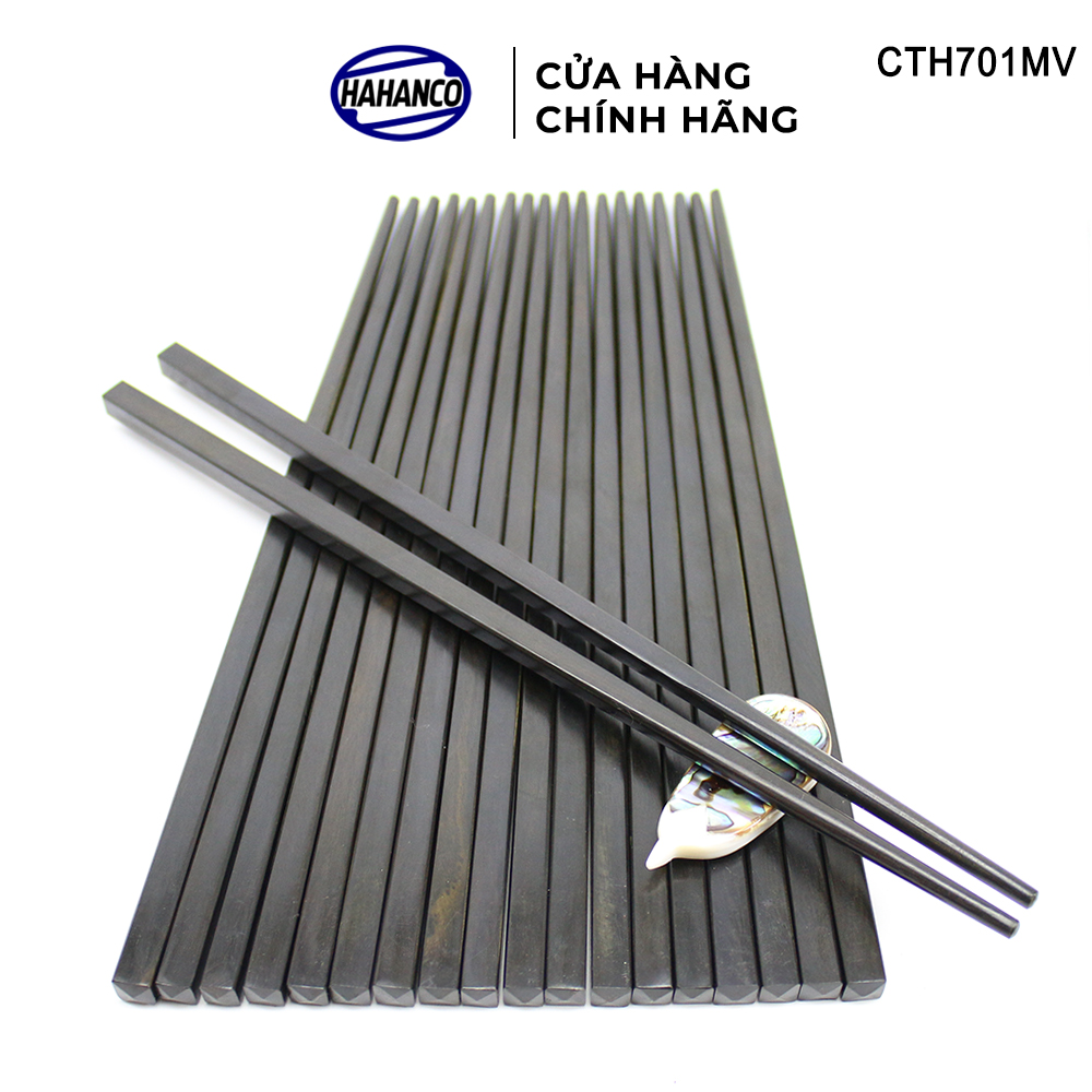 Đũa gỗ mun sừng trơn vip đũa gỗ tự nhiên cao cấp - chopstick of hahanco