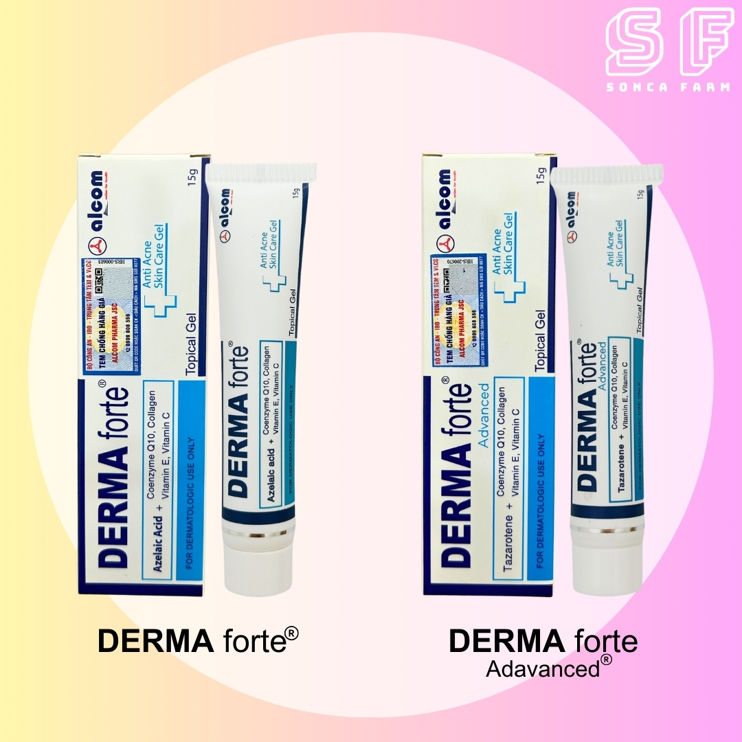 Gel Mụn Derma Forte & Derma Forte Advanced 15g - Gamma Gel Giảm Mụn, Ngừa Thâm, Liền Sẹo Mụn