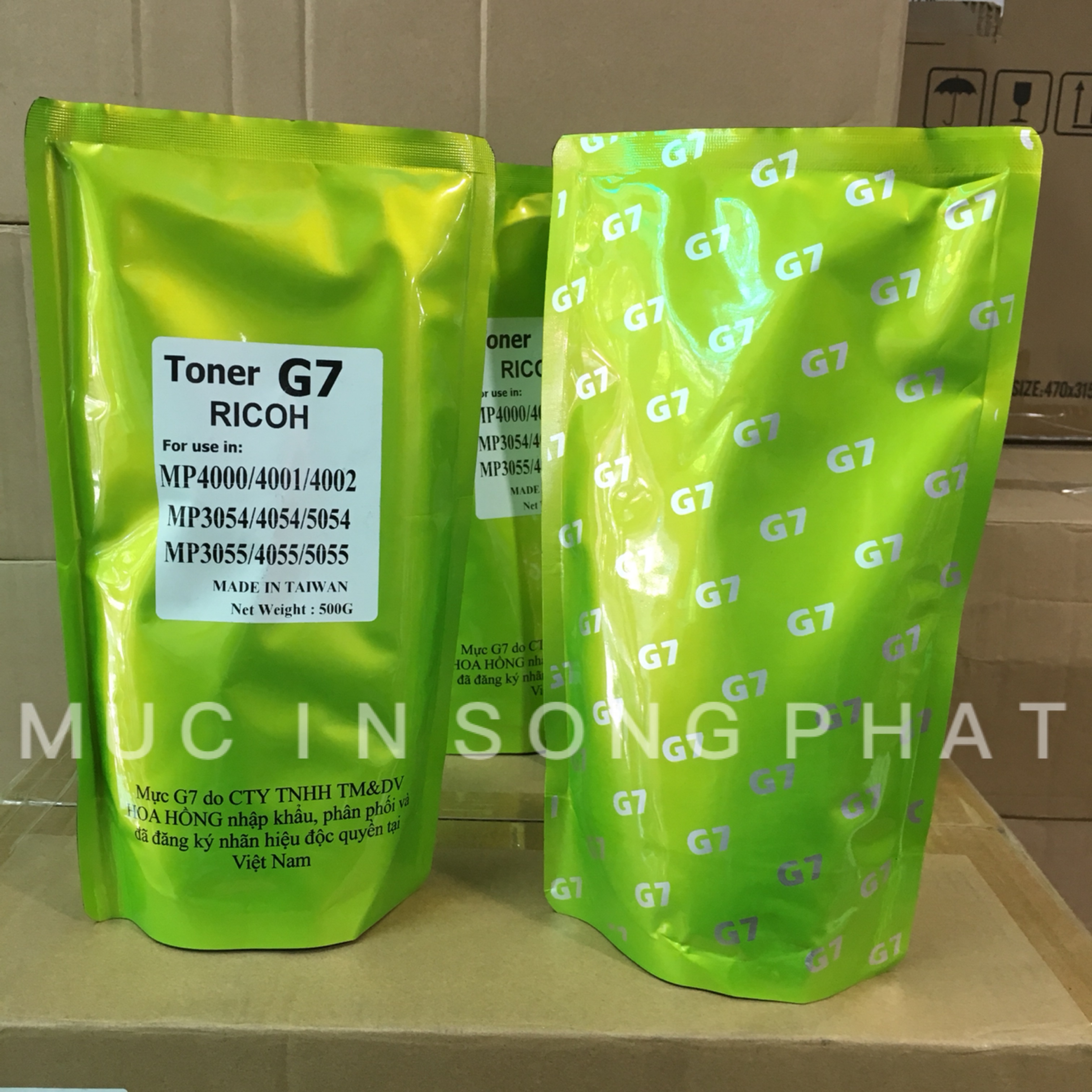 Mực gói ricoh g7 bao xanh 500g dùng cho máy ricoh mp 4000/4001/4002/ mp 3054/4054/5054/ mp 3055/4055/5055