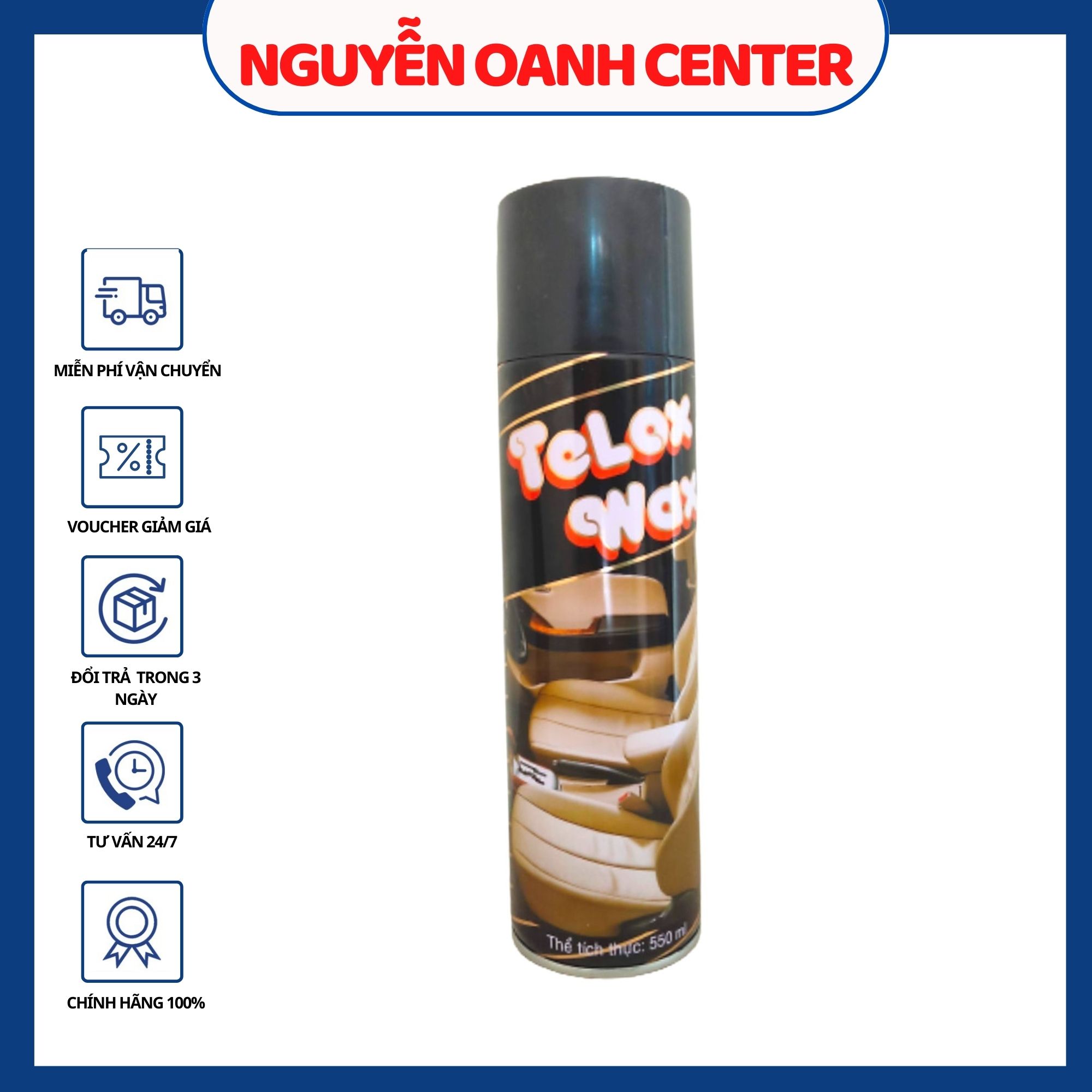 [HCM] Chai xịt làm bóng da dưỡng nhựa Telox Wax 550ml chuyên dưỡng nhựa, dưỡng lốp, dưỡng da trên oto, xe máy