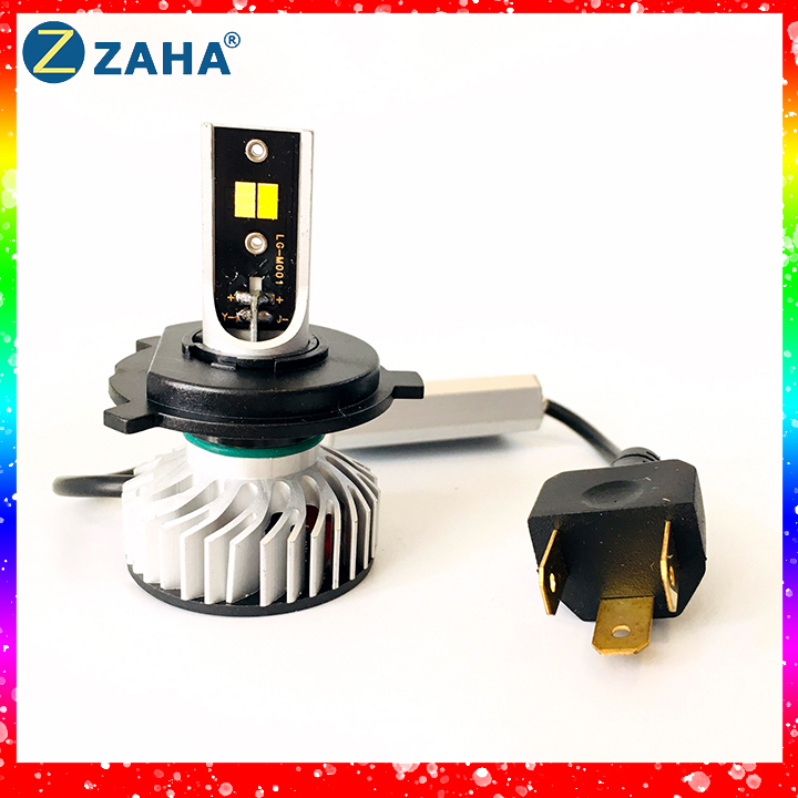 Đèn led xe máy h4 turbo wy zaha 40w 2 màu siêu sáng