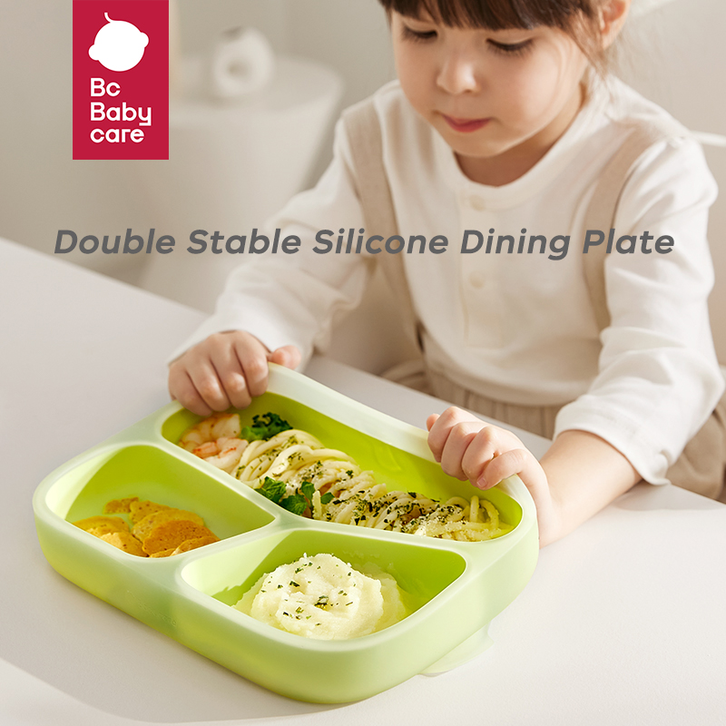Bc Babycare Baby Dining Plate Baby Sucker Type Silicone Adsorption Split