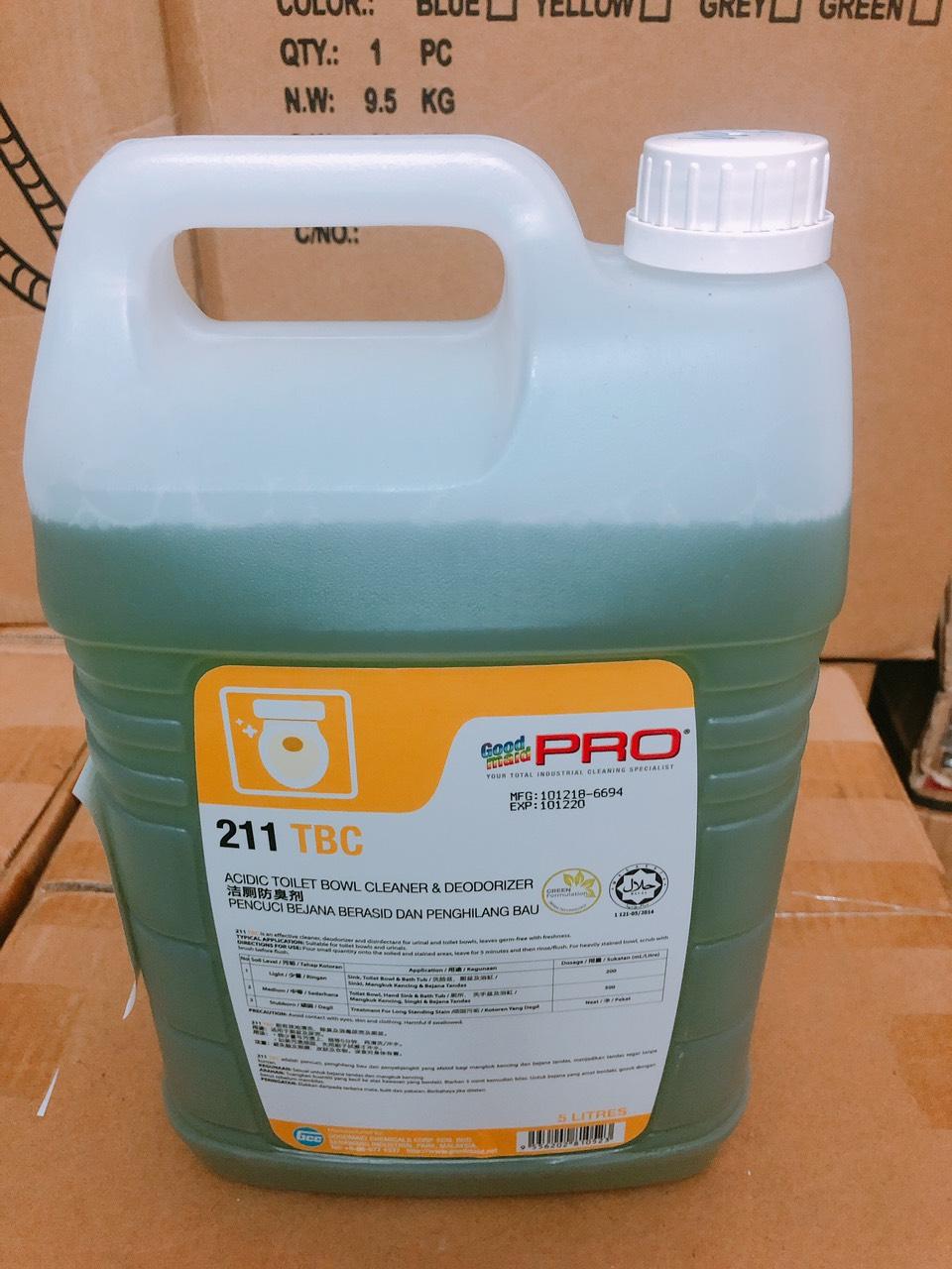 [HCM]Hóa chất Nước tẩy rửa bồn cầu Goodmaid G211-TBC Made in Malaysia can 5L