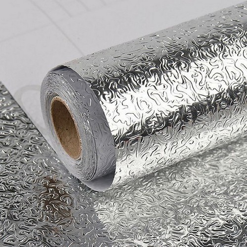 Giấy gián bếp, decal dán bếp chống dầu mỡ-Cuộn giấy bạc dán bếp,tủ tông màu sạch sẽ dễ dàng lau chùi( 3m*60cm) NOBITA SHOP