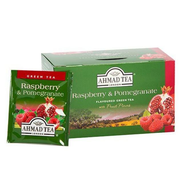 Trà Lựu - Mâm xôi Anh Quốc 40g/20 túi lọc - Ahmad Raspberry&Pomegranate 40g/20bags