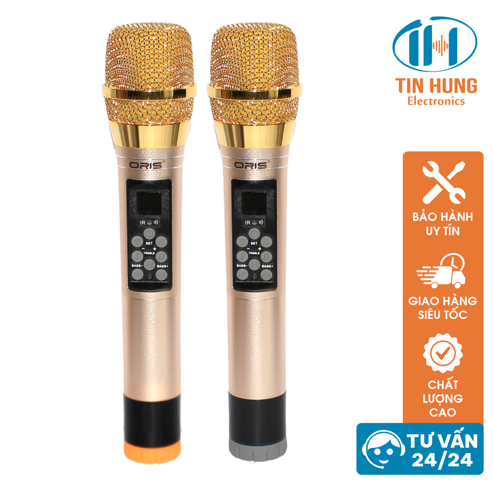 Micro không dây đa năng loa kéo 213 sử dụng sóng UHF, độ nhạy cao, chuyên sử dụng cho loa kéo, amply, amply xe hơi - ORIS Professional