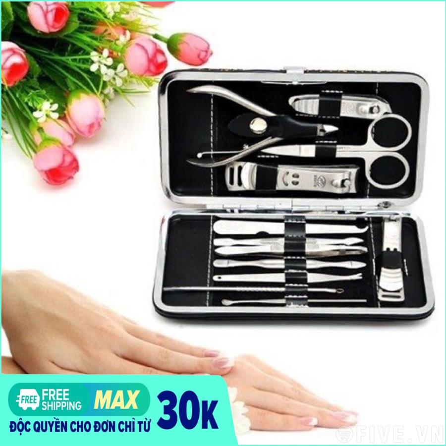 Bộ bấm móng tay 12 món tiện dụng - bộ kiềm cắt móng 12 món
