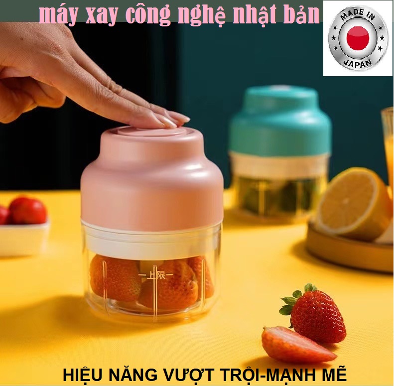 Dụng cụ xay ớt, tỏi,máy xay có pin mini, gia dụng kiểu dáng nhỏ gọn Máy trộn cầm tay Máy cắt rau củ đa năng