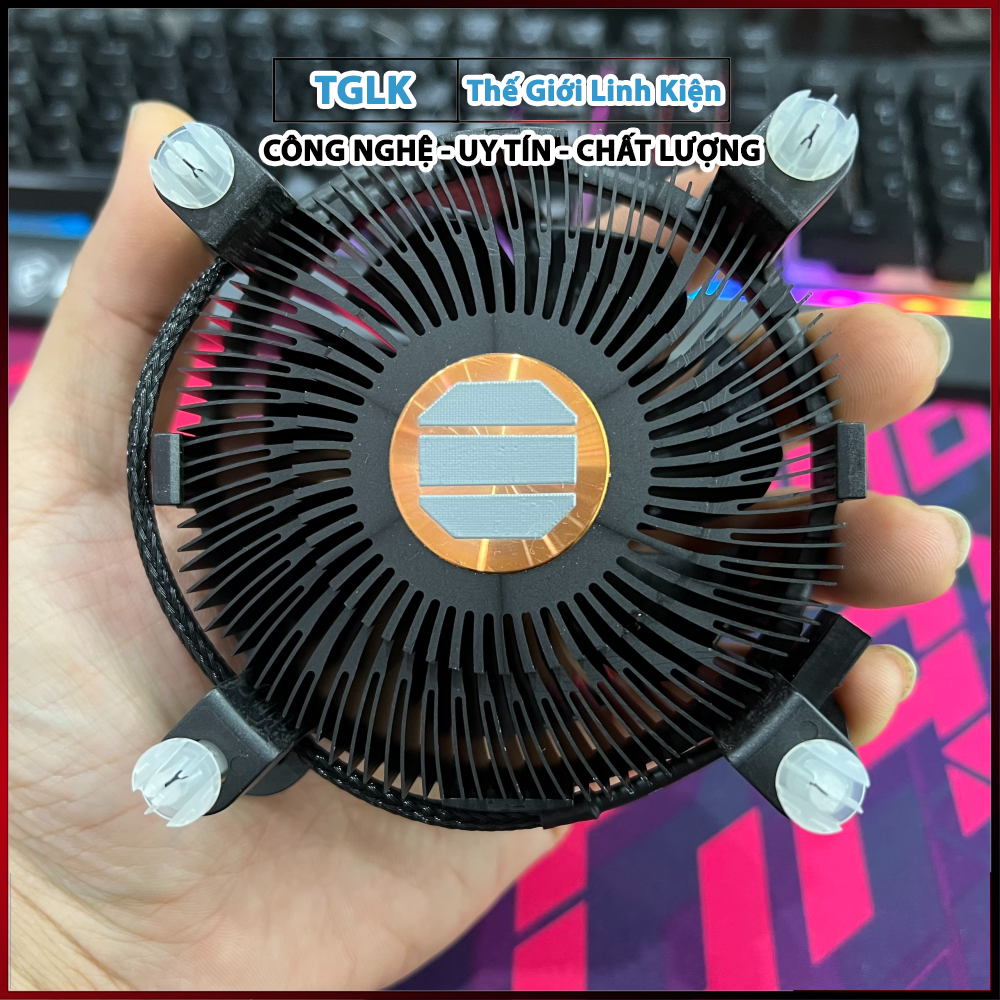Fan quạt tản nhiệt cpu intel hỗ trợ socket 115x/1200/1700 lõi đồng hàng mới