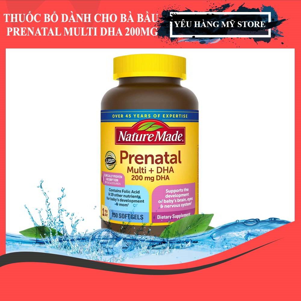 Thuốc bổ dành cho bà bầu prenatal multi dha 200mg