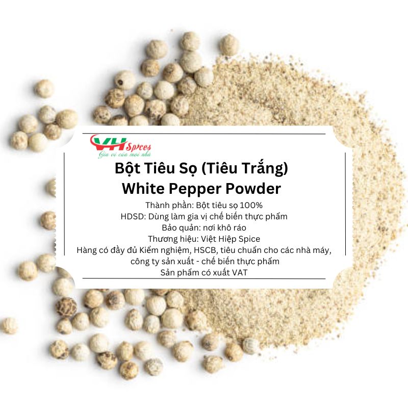 Bột tiêu sọ - bột tiêu trắng túi 1kg việt hiệp