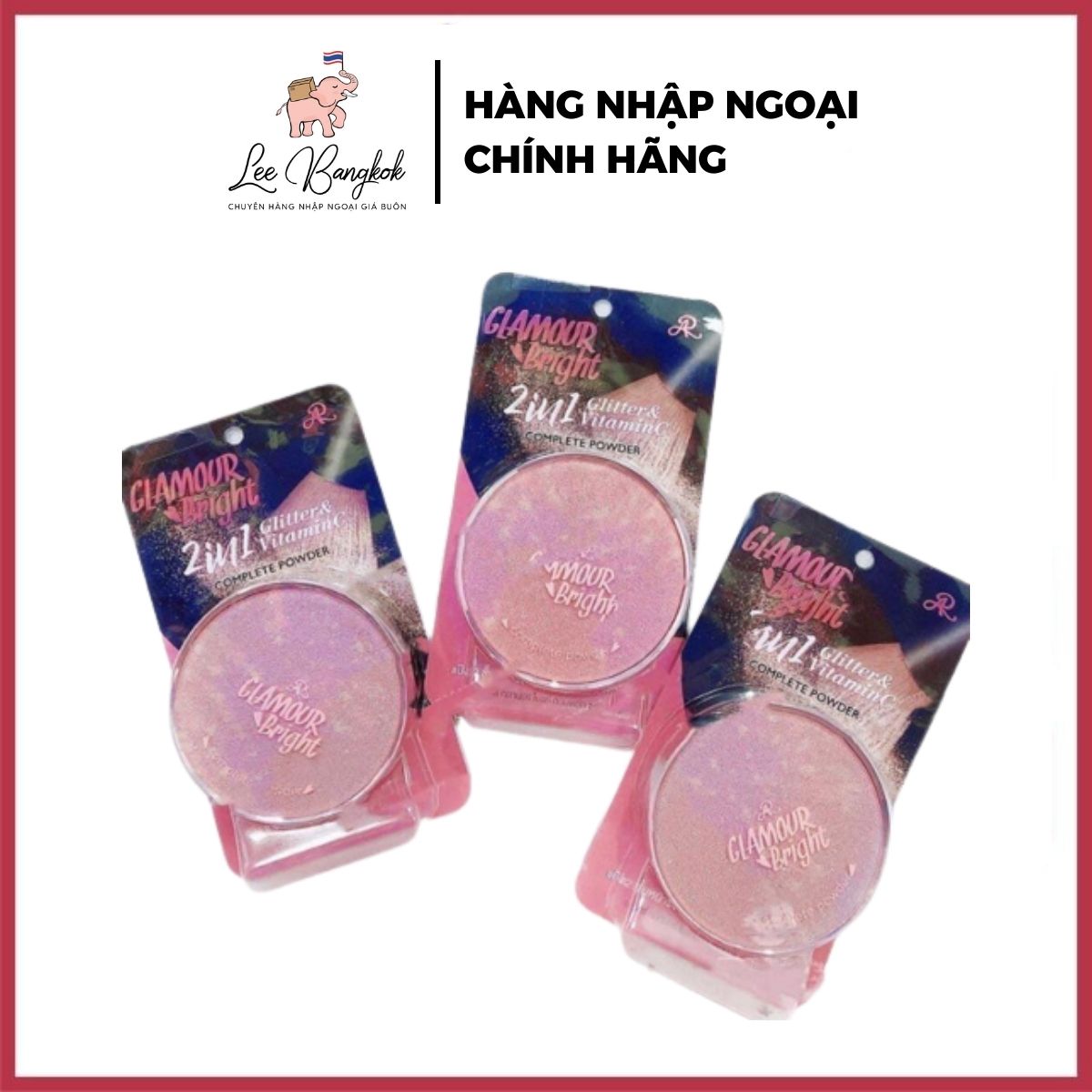 Phấn phủ aron glamour 3 tầng thái lan sang trọng 2 in 1