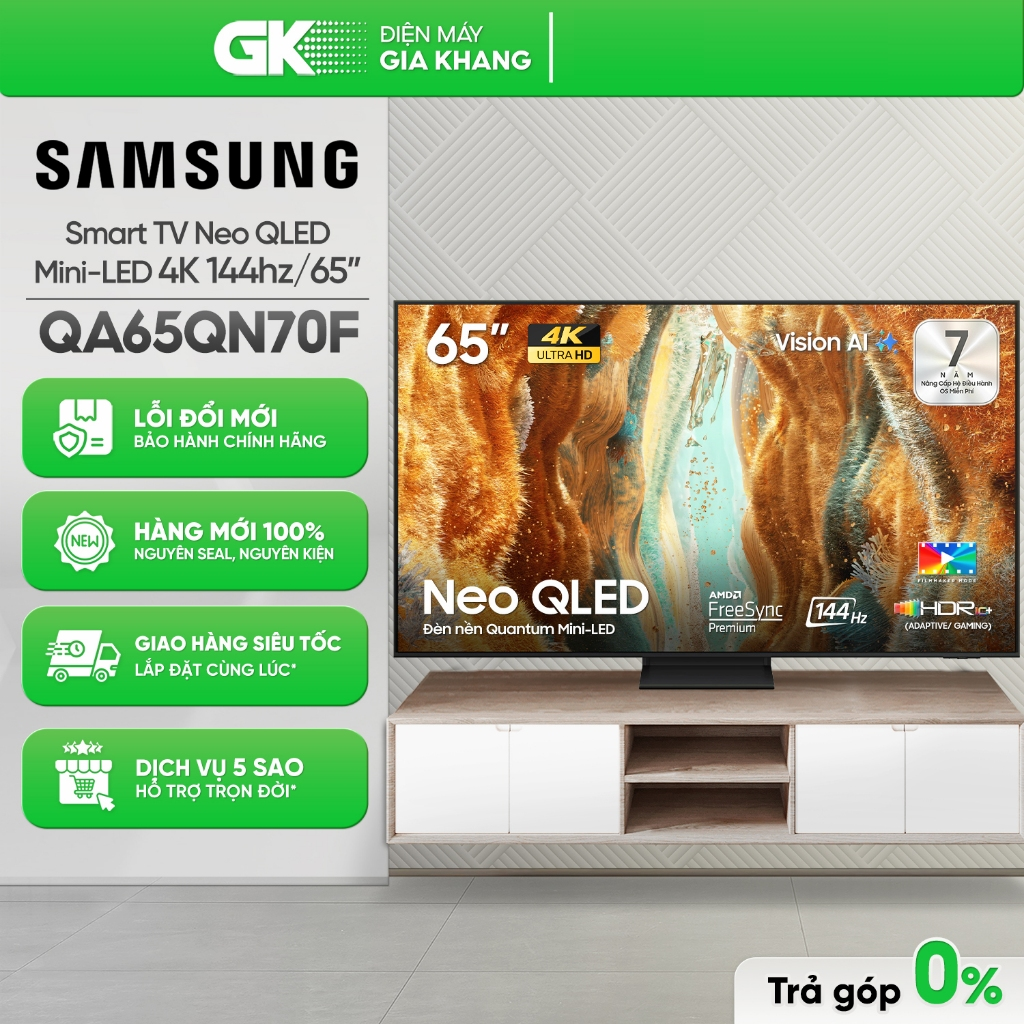 Smart tivi neo qled samsung ai 4k 65 inch qa65qn70f