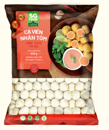 Cá viên nhân tôm sg food 500g