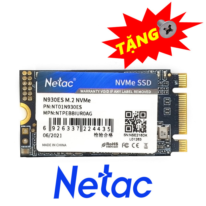 Ổ cứng ssd m.2 2242 pcie nvme netac n930es 128gb 256gb - bảo hành 3 năm - sd118 sd119