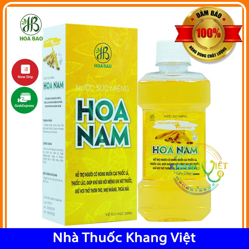 Nước súc miệng cai thuốc hoa nam
